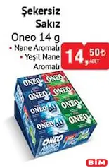 ÜLKER ONEO ŞEKERSİZ SAKIZ 14 G